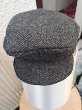 Child Baker Boy Grey Herring Tweet Flat Peak Cap Fully Lined