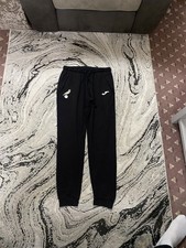 Norwich City FC Player Worn Jogging Bottom Travel Pants Black Size Medium Men’s