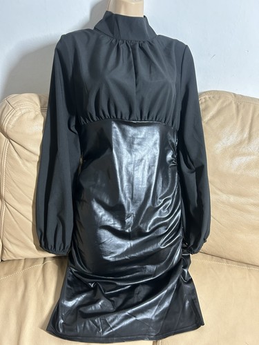 Woman black long sleeved mini - woman,
