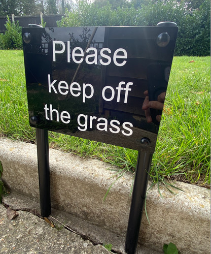 Keep off the - grass, sign