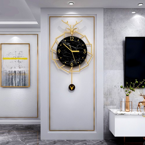 Luxury deer head wall clock - head,