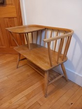 Chippy Heath Vintage Telephone Table Hall Seat Mid Century (Ercol Windsor like)
