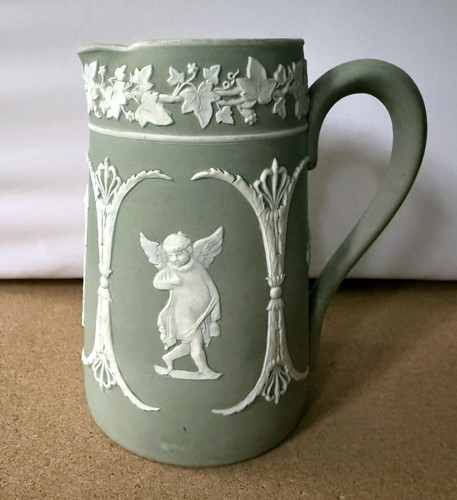 Antique jasperware sage green - antique,