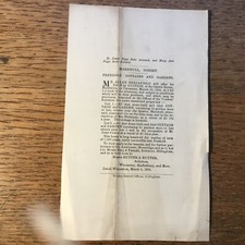 1894 Auction Notice Cottages Nr Quarry Marnhull Dorset