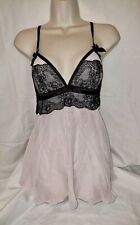 BNWOT Gorgous Pink Black LA SENZA sexy babydoll chemise dress Size 8 (TV)