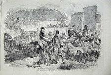 Original Old Antique Print