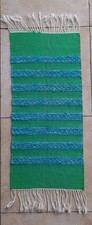 Swedish green and blue woven table runner