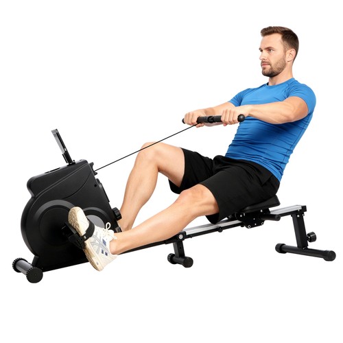 Magnetic rowing machine - 2-in-1,