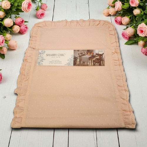 Shabby chic table runner pink - table,