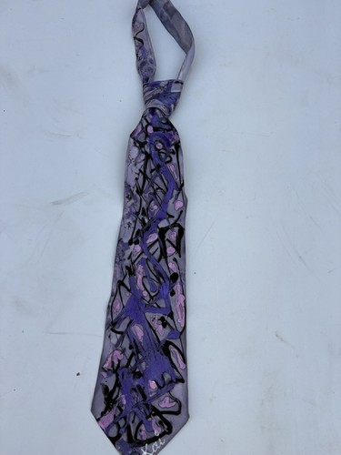 Abstract hand painted silk - hand-painted,