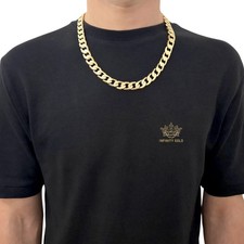 Mens 9ct Gold XP 12mm Curb