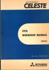 MITSUBISHI COLT CELESTE ST,GT,GSR 1978 FACTORY CHASSIS WORKSHOP MANUAL
