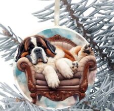 St Bernard Hanging Bauble Gift