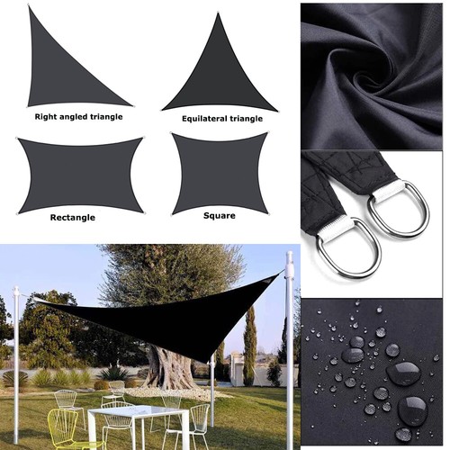 Black sun shade sails shelter - sun,