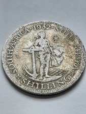 1932 King George V South Africa 80% Silver Shilling Suid Afrika Coin