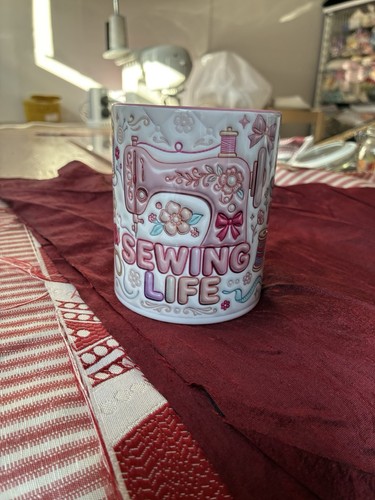 Sewing life mug - 3d, mug.