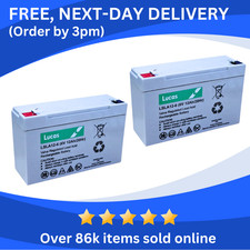 2× LUCAS 6V 12Ah Batteries