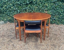 VINTAGE MCINTOSH EXTENDING DINING TABLE & TUCK UNDER CHAIRS