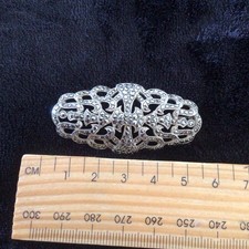 VINTAGE ART DECO STYLE 925 STERLING SILVER MARCASITE  BROOCH V.G. 11g