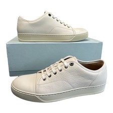 Lanvin DBB1 Trainers White Leather Size UK 8