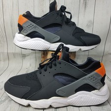 Nike Air Huarache Black Safety Orange Trainers Mens UK 12 EU 47.5