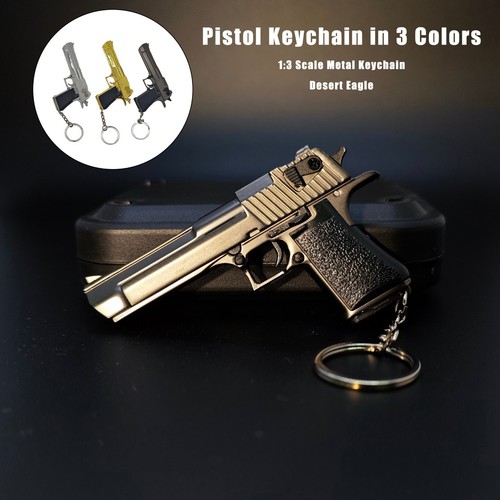Metal pistol keychain gun - keychain,