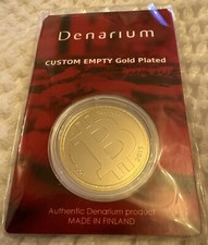 2015 Official Denarium Custom Gold Plated BTC Bit Coin -like casascius lealana