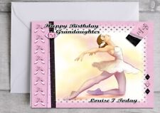 Personalised Girls Birthday Card Ballerina Granddaughter Daughter Sister Niece