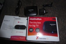 Manhattan T1 Freeview HD Set Top Box with Remote & HDMI Cable BOXED 