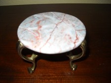 Vintage Brass Marble Latin Catholic Monstrance Tabor Display Stand Holder Base