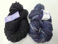 Colinette One Zero Hand Dyed Chunky Yarn 2 x 100g Skeins Charcoal Midnight Wool