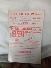 Scottish First Division 1963 Third Lanark V Partick Thistle