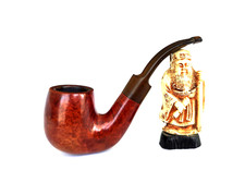 GBD POPULAR MADE IN LONDON ENGLAND (9456) BENT BILLIARD ESTATE PIPE
