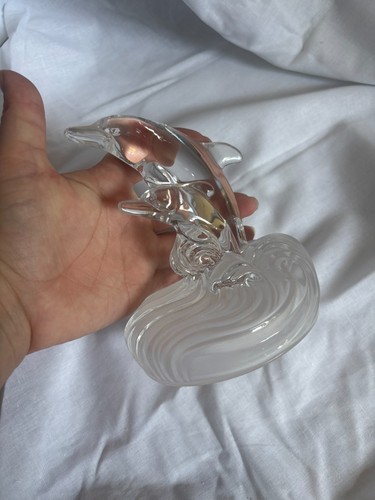 Glass dolphin frosted - dolphin,