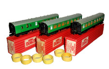 HORNBY DUBLO 4054 4055 SR MAINLINE CORRIDOR COACH TRAIN BOXED X 3