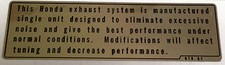 HONDA GL1000  CB400  XL250  XR TL CX EXHAUST SYSTEM CAUTION WARNING LABEL DECAL 