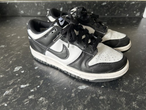 Nike dunk low black and - black, white