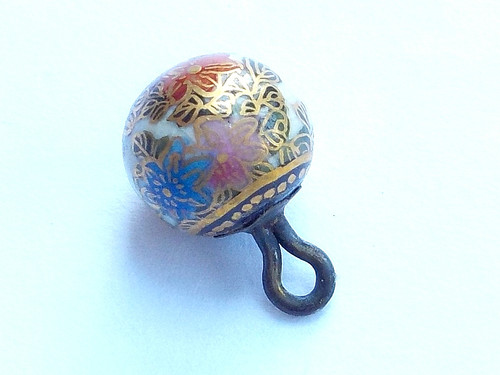 Satsuma ball button pink - satsuma, blue