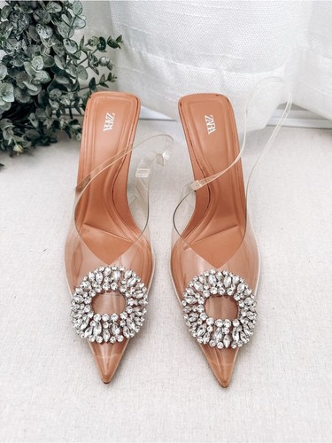 Zara clear rhinestone pointed - clear,