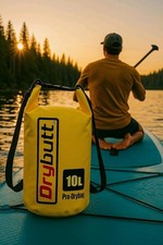 Drybutt Waterproof 10L Litre Dry Bag Kayak Canoe Wild Camping Hike YELLOW DRYBAG