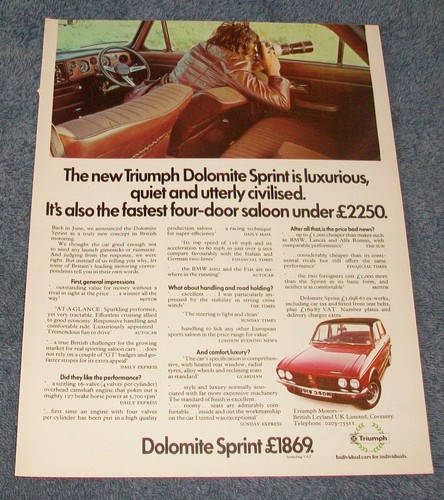 1974 triumph dolomite - 1974, sprint