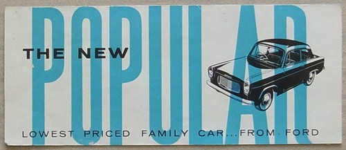 Ford popular 100e - ford, car
