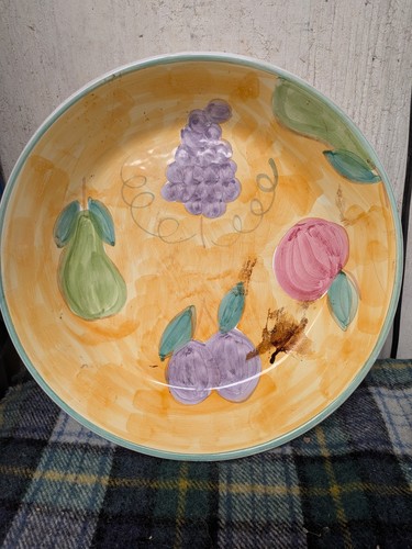 Two large hand painted - two, ceramic