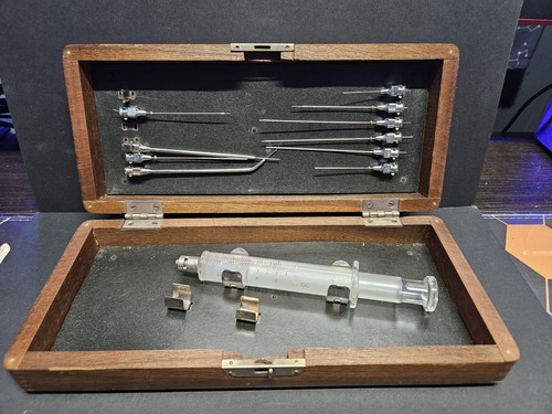 Vintage glass syringe needle - vintage,