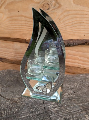Glass mirror flame - glass,