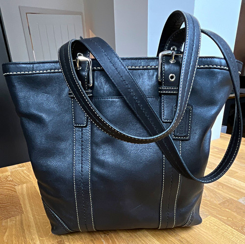 Coach hampton leather tote - hampton,