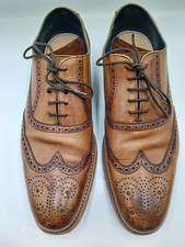 Barker Valiant Brogues Size 7.5 F Mens Formal Brown Shoes 