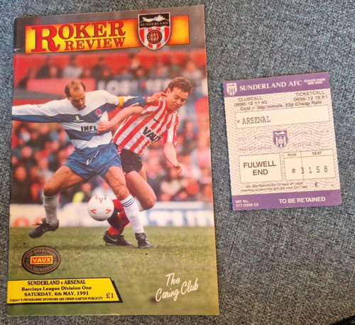 Programme ticket sunderland - &,