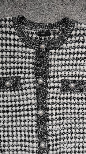 Black and winter white - and, boucle