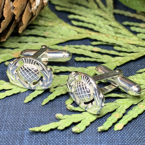 Thistle cuff links - cuff,